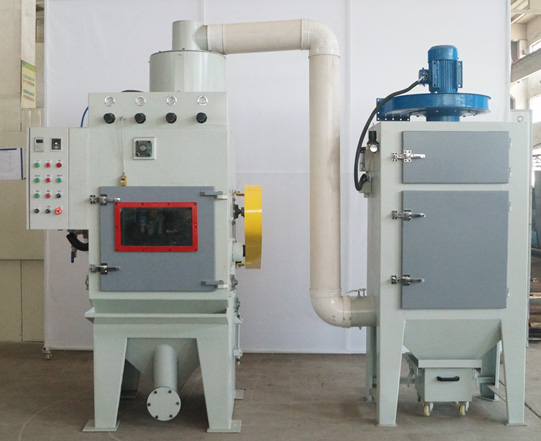 8槍履帶式自動噴砂機發(fā)往無錫！發(fā)貨前試樣驗收!